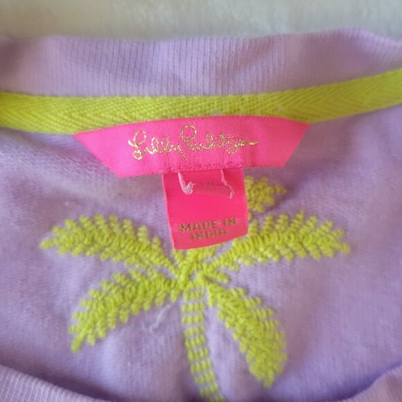 Lilly Pulitzer Aldean, sweatshirt with palm trees. - Picture 3 of 7